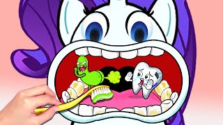 MY LITTLE PONY: Rarity's rotten teeth - os dentes podres | Papel Stop Motion