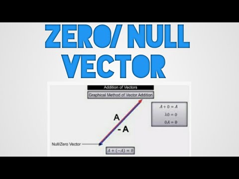 NULL VECTOR/ ZERO VECTOR|| 11Th Physics|| chapter motion in plane