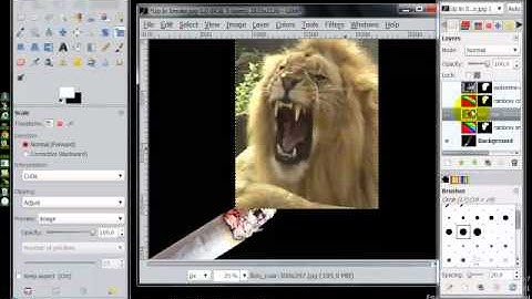 GIMP: how to color smoke(2 ways)