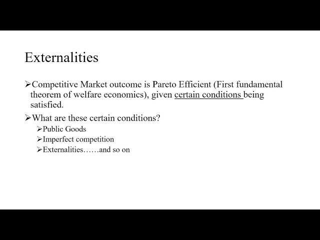 Externalities – Intermediate Microeconomics