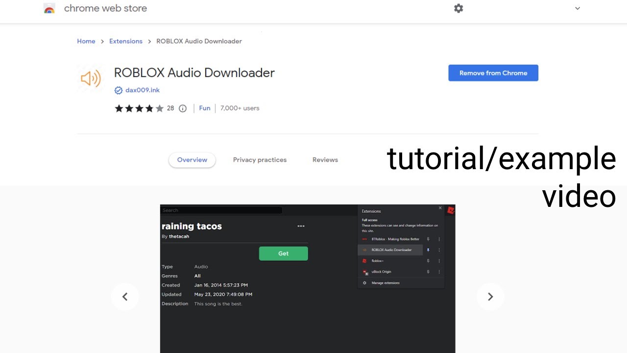 How to download an audio from Roblox 