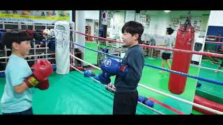 송림초5최진호 입관 6주차 구정초6유단자 손정빈과 스파링 체험