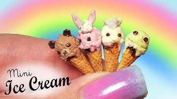 EASY; Miniature Animal Ice Cream Cones // Dolls/Dollhouse