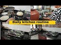 Daily kitchen routine as a homemaker