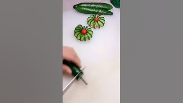 Cách tỉa hoa đơn giản|tỉa hoa rau củ quả ,tỉa hoa bằng quả dưa chuột#shorts