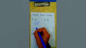convert Radian to Degree | How to convert Radian to Degree #shorts