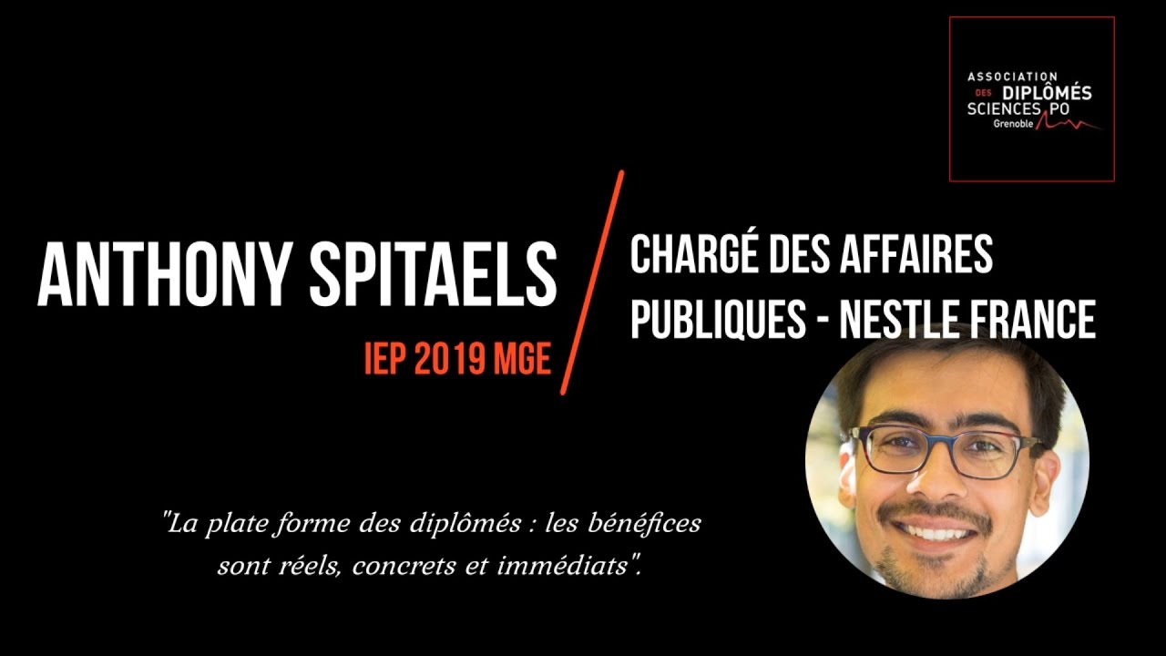 Anthony Spitaels, diplômé Sciences PO Grenoble 2019 MGE