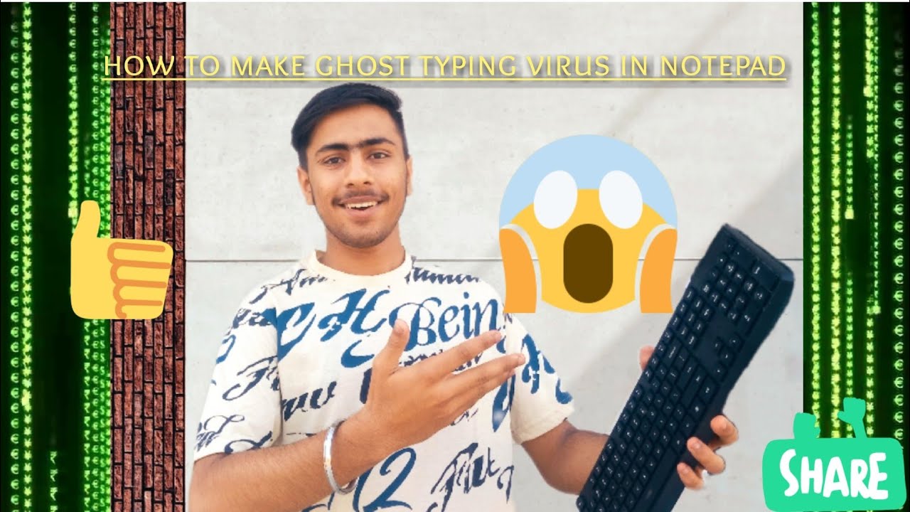 how to make automatic typing virus in notepad - YouTube