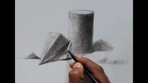 Draw a group of basic geometry shapes in charcoal pencils #pencildrawing