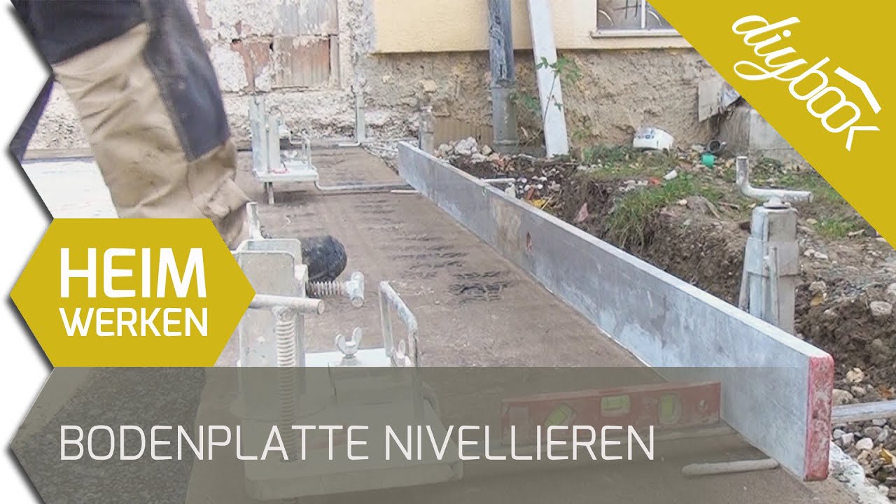 Bodenplatte nivellieren - Das Mörtelbett für Planziegel - YouTube