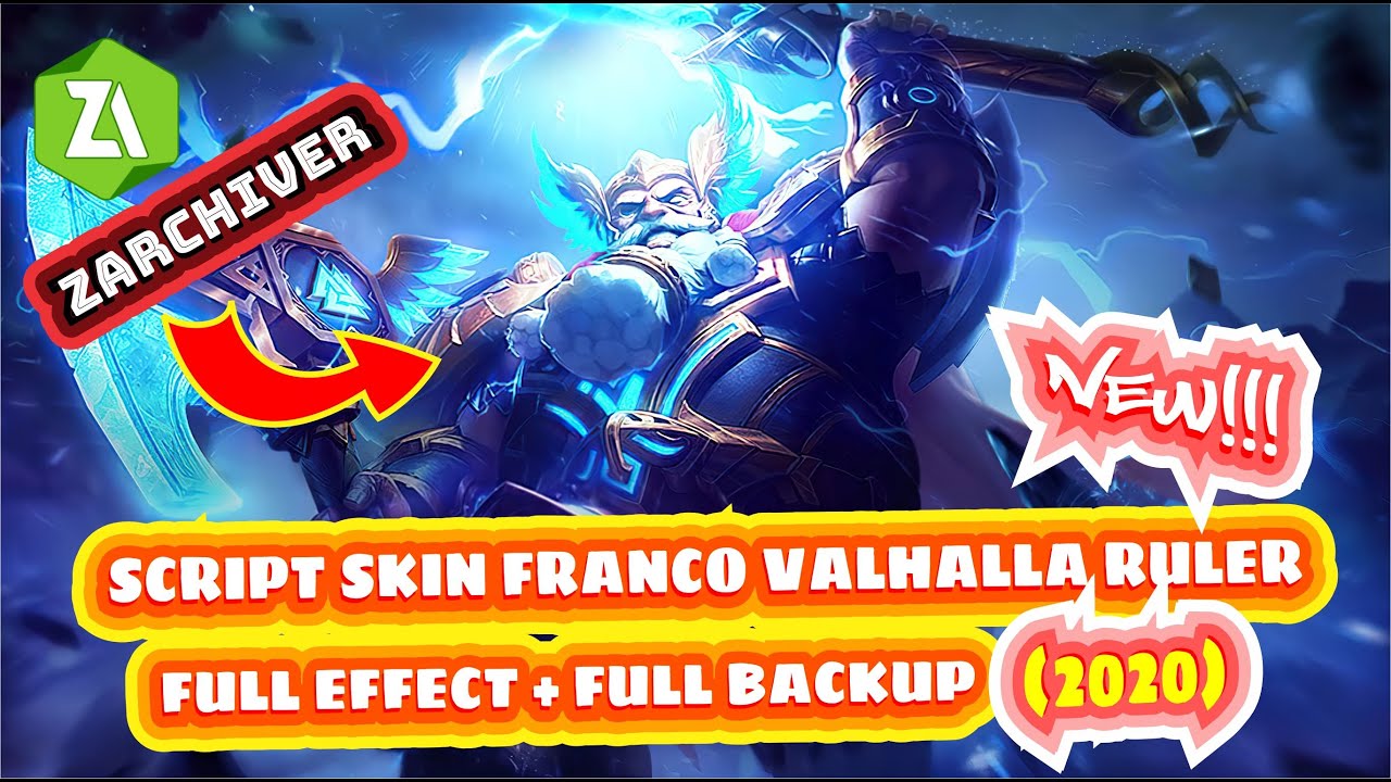 NEW!!! SCRIPT SKIN EPIC FRANCO VALHALLA RULER FULL EFFECT + BACKUP ...