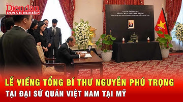 Lễ viếng Tổng Bí thư Nguyễn Phú Trọng tại Đại sứ quán Việt Nam tại Mỹ | Tin tức 24h