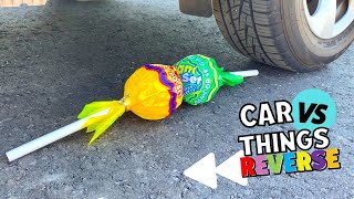 ASMR Crushing Crunchy and Soft Things with Car // CAR vs Things Reverse!!!