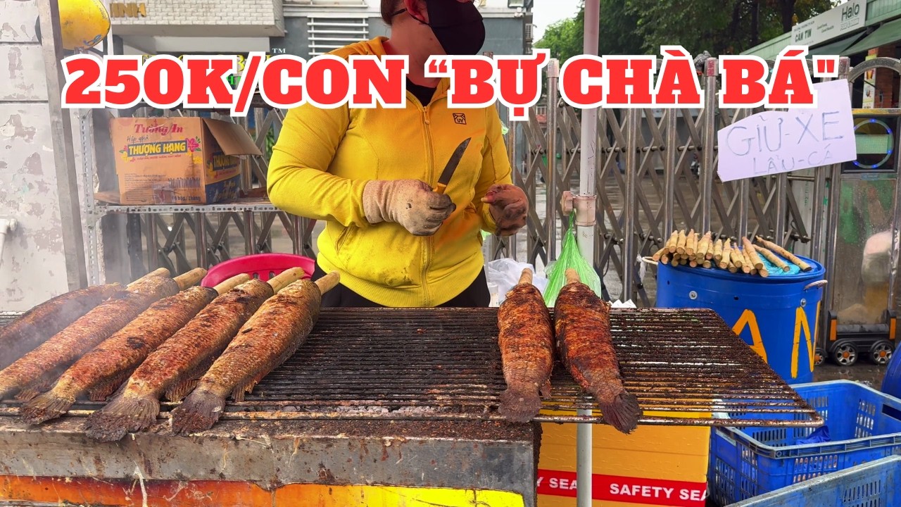 Cá lóc nướng Tân Kỳ Tân Quý giá tăng nhưng vẫn bán đông nghẹt