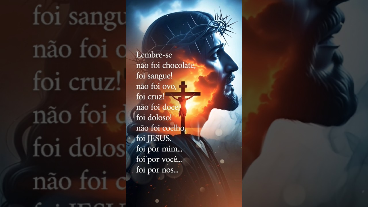 ⁣Mensagem de páscoa, foi por amor que Jesus se entregou nacruz, por nós amar do pecado nos libertou