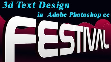 3D Text Design in Adobe Photoshop cc