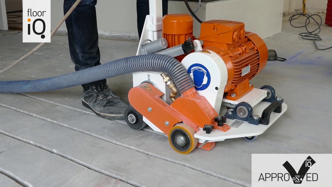 Underfloor heating milling machine - self driven model - Floor iQ - YouTube