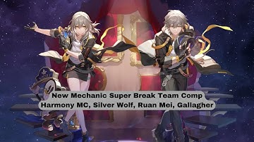 Super Break Team Comp - Harmony MC, Ruan Mei, Silver Wolf, Gallagher - Honkai: Star Rail