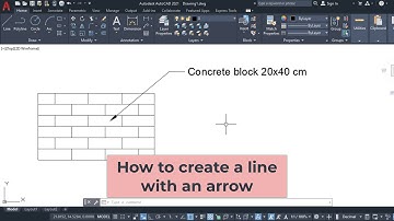 How to create a line with an arrow in autocad