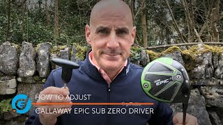 How To Adjust Your Callaway Epic Sub Zero Driver Youtube