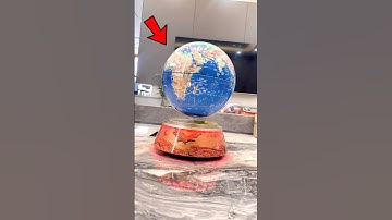 Zelfdrijvende en roterende magnetische wereldbol