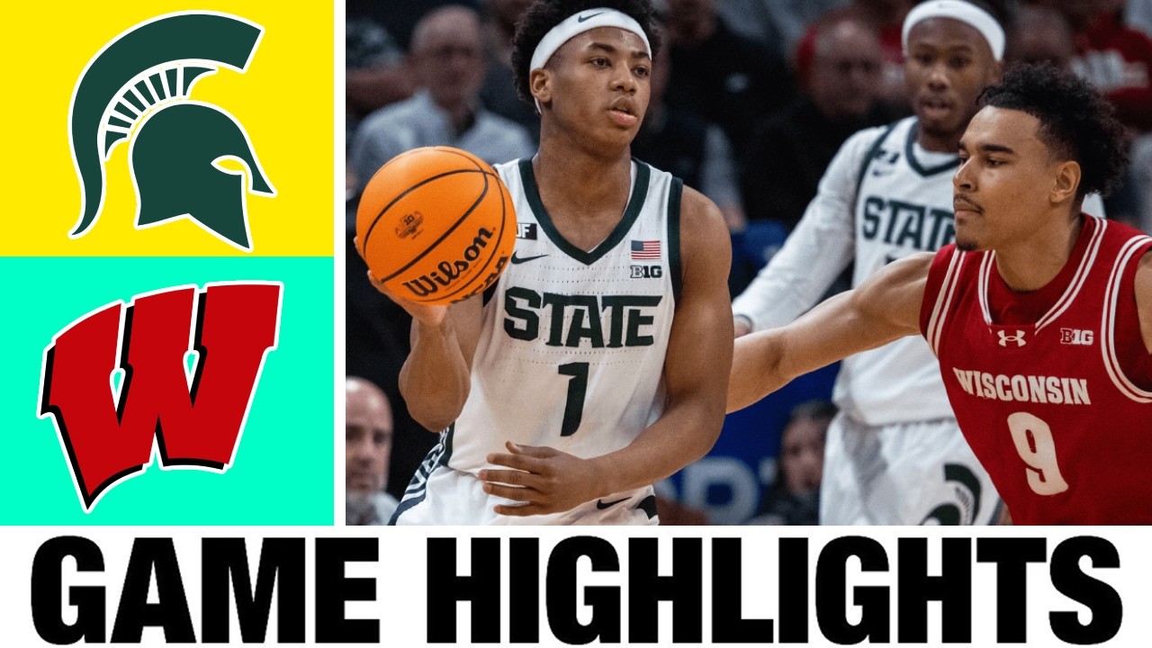 #10 Michigan State vs Wisconsin Highlights | Men's Basketball | College Basketball 2026