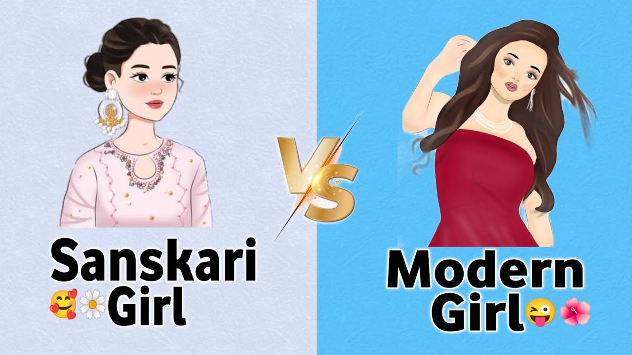 Sanskari Girl Vs Modern dress Look Bag necklace Earring sanskari-girl-vs-modern-dress-look-bag-necklace-earring