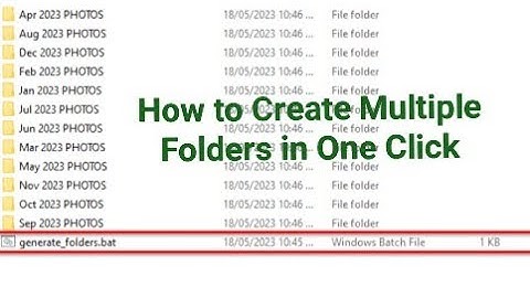 Multiple Folders Creation through Command Line.