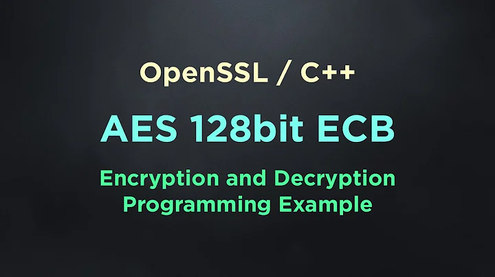 OpenSSL AES128 Encrypt/Decrypt example code in C++