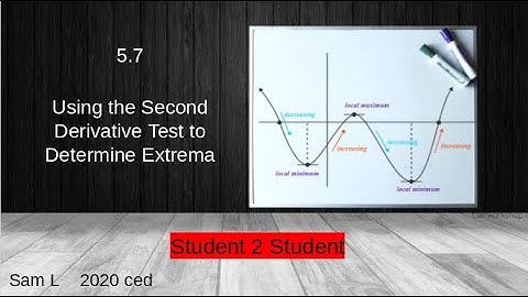 5.7 Using the Second Derivative Test to Determine Extrema