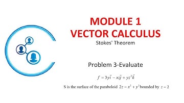 Module 1 Vector Integration Stokes