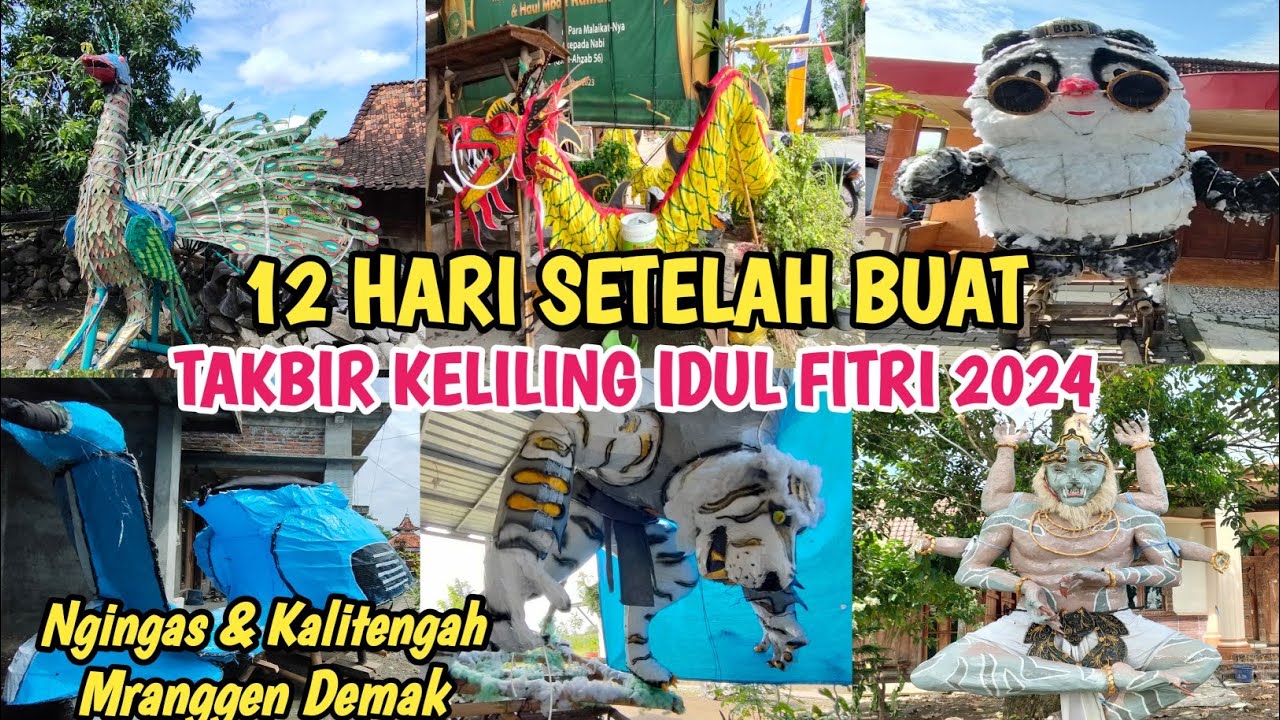 Ada Naga Panjang 21 Meter‼️ Kondisi Arak-arakan Setelah Buat Takbir Keliling Idul Fitri 2024