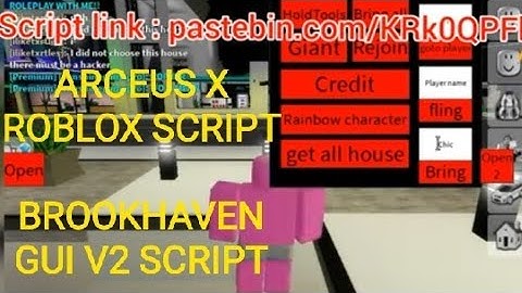 Roblox Script (Brookhaven gui v2) krnl. can be used on arceus X too and any #games #gameplay #gaming