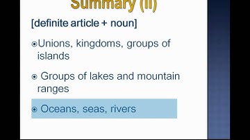 Articles (Places and Geographical Names) -- Lesson 24, Part 2 -- English Grammar