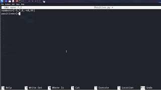 Linux : ‘Filter Positive Numbers from a List’ in Python