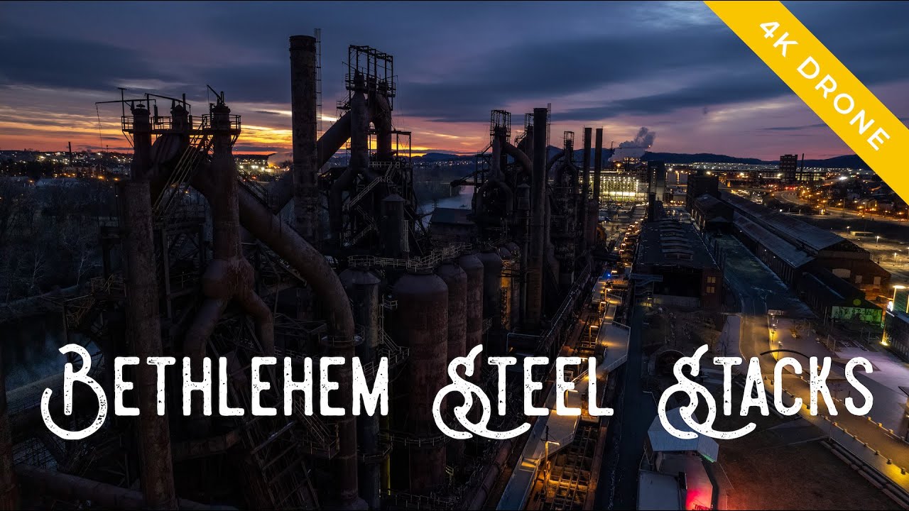 Bethlehem Steel Stacks 4K Drone