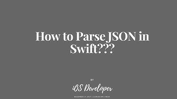 How to Parse JSON in Swift???
