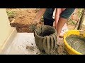 Diy Cement Projects- Cement pot using SOCCER BALL and WINTER HEAD CAP