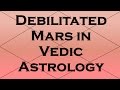 Mars Debilitated (Mars in Cancer) | Vedic Astrology