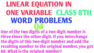 One of the two digits of a two digit number is three times the other digit. If you interchange the..