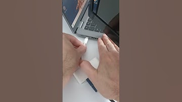 Plug the multi adapter into the USB-C port on Dell laptop to connect the VGA monitor cable #shorts