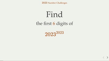 2023 Number Challenge: Find the first 6 digits of 2023^2023