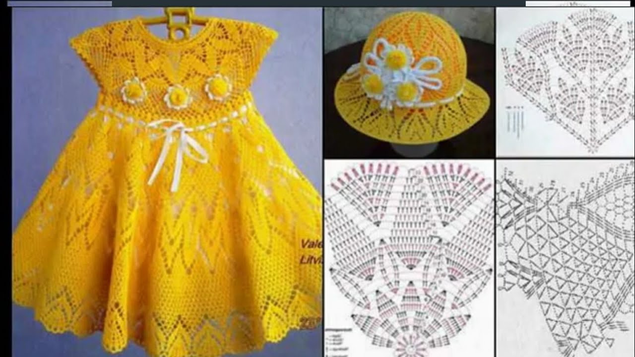 vestido de croche infantil com grafico e receita