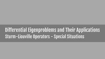 Sturm-Liouville Operators - Special Situations