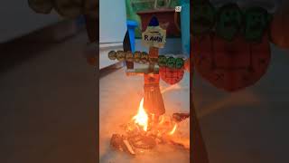 Ravan Dahan at Home | DIY Paper Ravan Dahan #ravandahan #happydussehra #ravan #dussehra #shorts