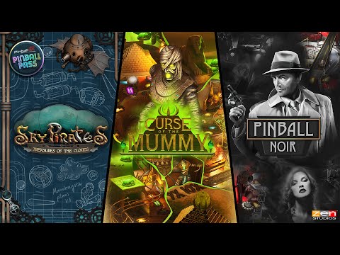 Pinball FX - Zen Originals - Curse of the Mummy, Pinball Noir, Sky Pirates: Treasures of the Clouds