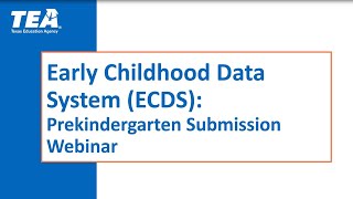 Navigating the Early Childhood Data System Prekindergarten Submission for the 2023-2024 School Year