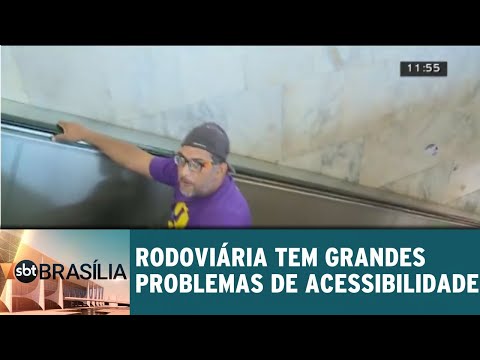 Rodoviária tem grandes problemas de acessibilidade | SBT Brasília 19/10/2018