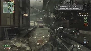 MW3 AMAZING NOSCOPE TRIPLE HS + FUNNY REACTION