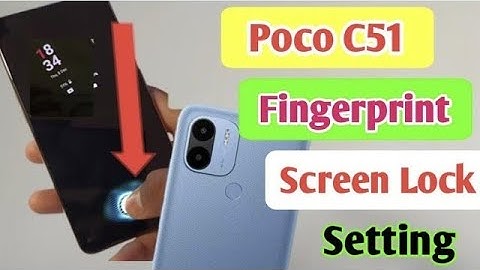 Poco C51 main screen fingerprint lock kaise lagaye/How to set fingerprint lock Poco C51 mobile